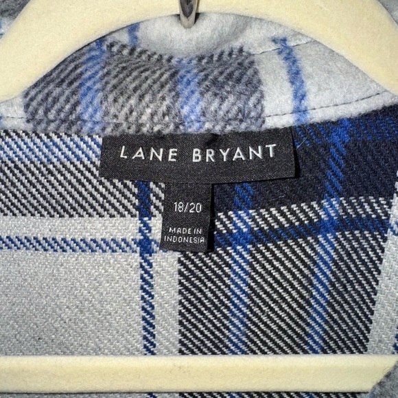 Lane Bryant Plaid Long Shacket Size 18/20 - Picture 3 of 6